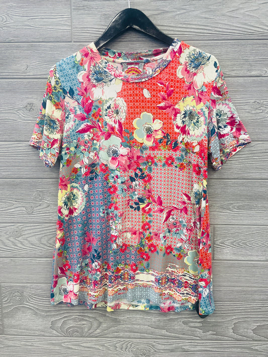 Floral Print Top Short Sleeve Johnny Was, Size S