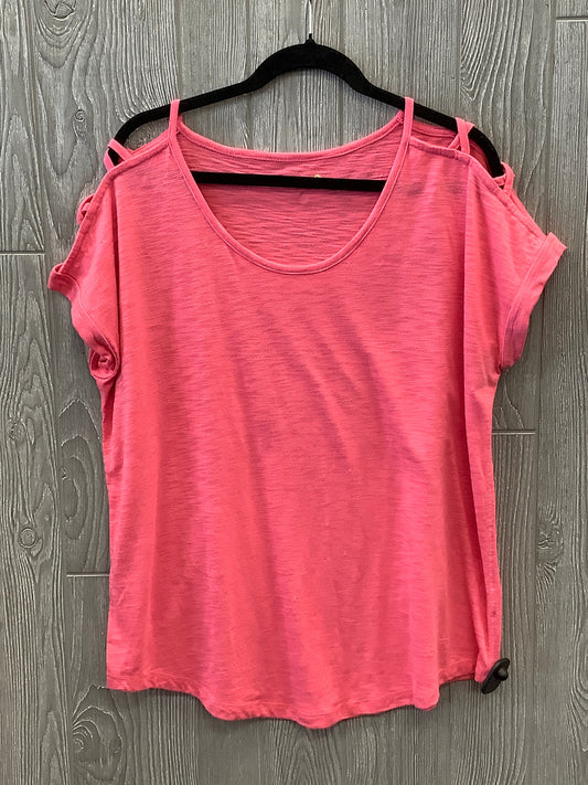 Athletic Top Short Sleeve By Xersion In Pink, Size: Xl