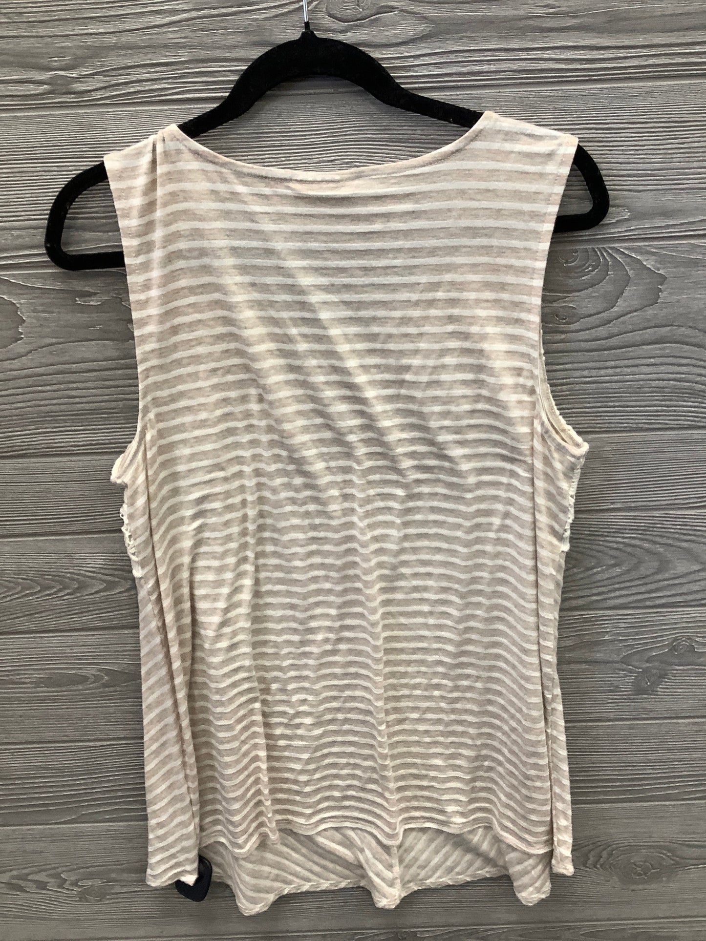 Top Sleeveless By Style And Company In Striped Pattern, Size: L