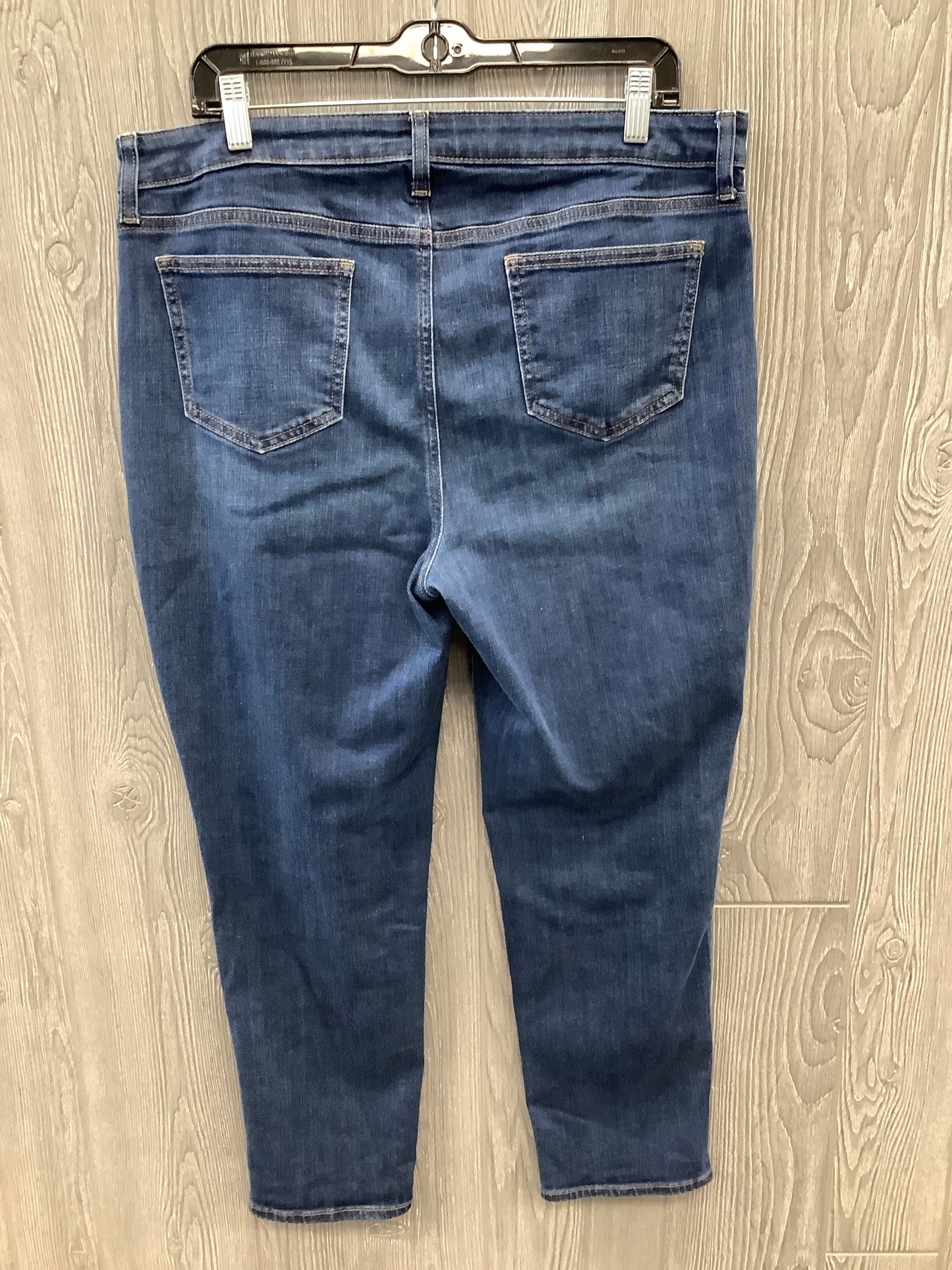 Jeans Straight By Chicos In Blue Denim, Size: 14