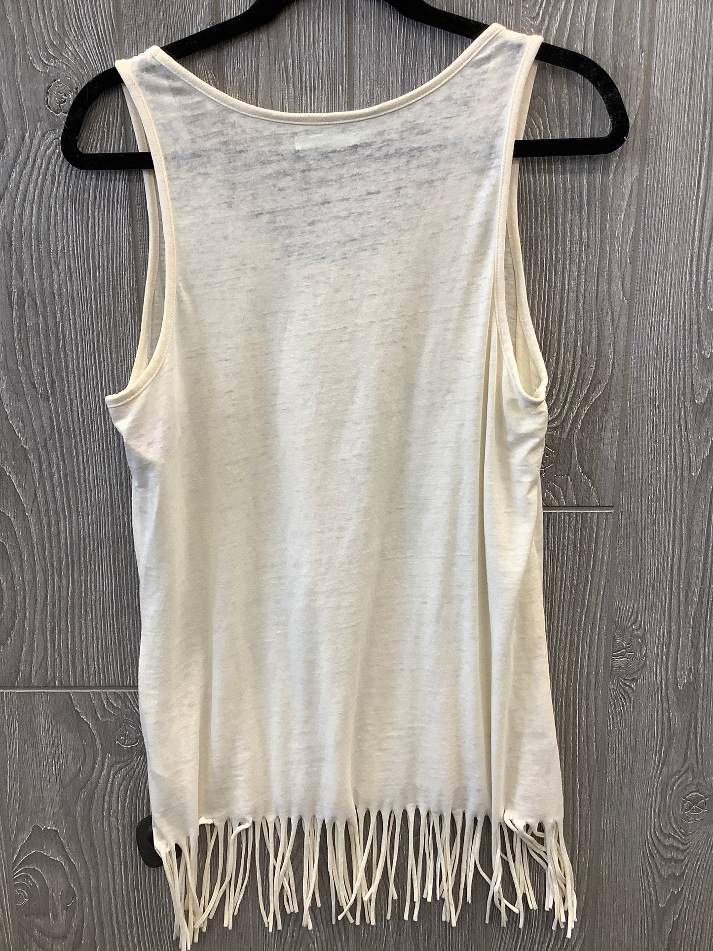 Top Sleeveless By Maurices In Cream, Size: L