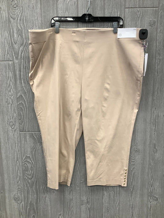 Capris By Liz Claiborne In Tan, Size: 22