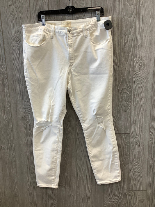 White Denim Jeans Skinny Universal Thread, Size 18