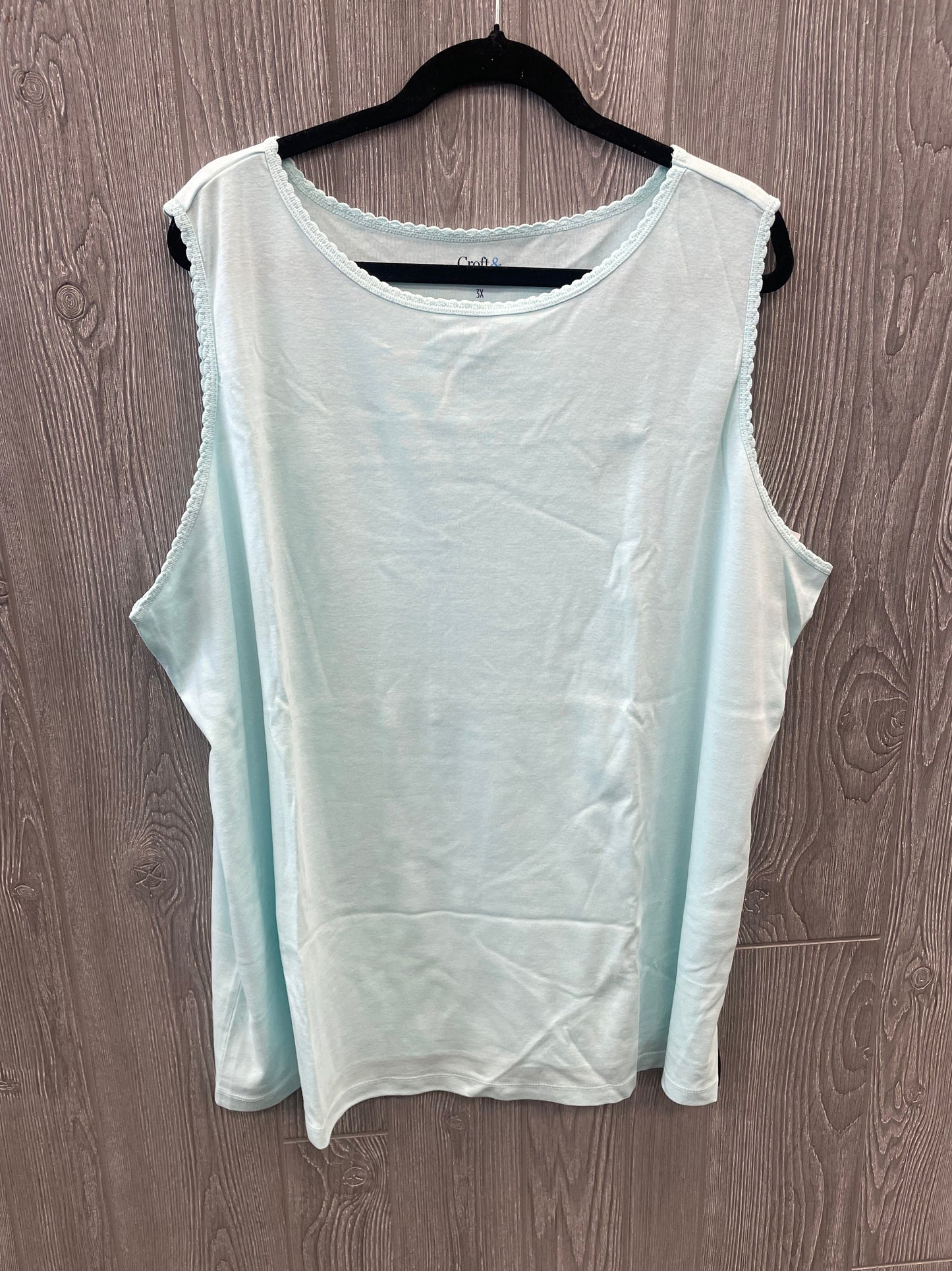 Blue Top Sleeveless Croft And Barrow, Size 3x