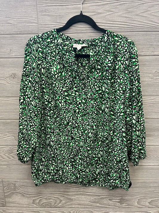 Green Top Long Sleeve Dana Buchman, Size Xl