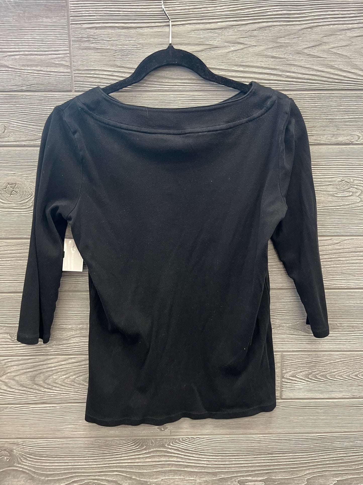 Black Top Long Sleeve Ellen Tracy, Size M