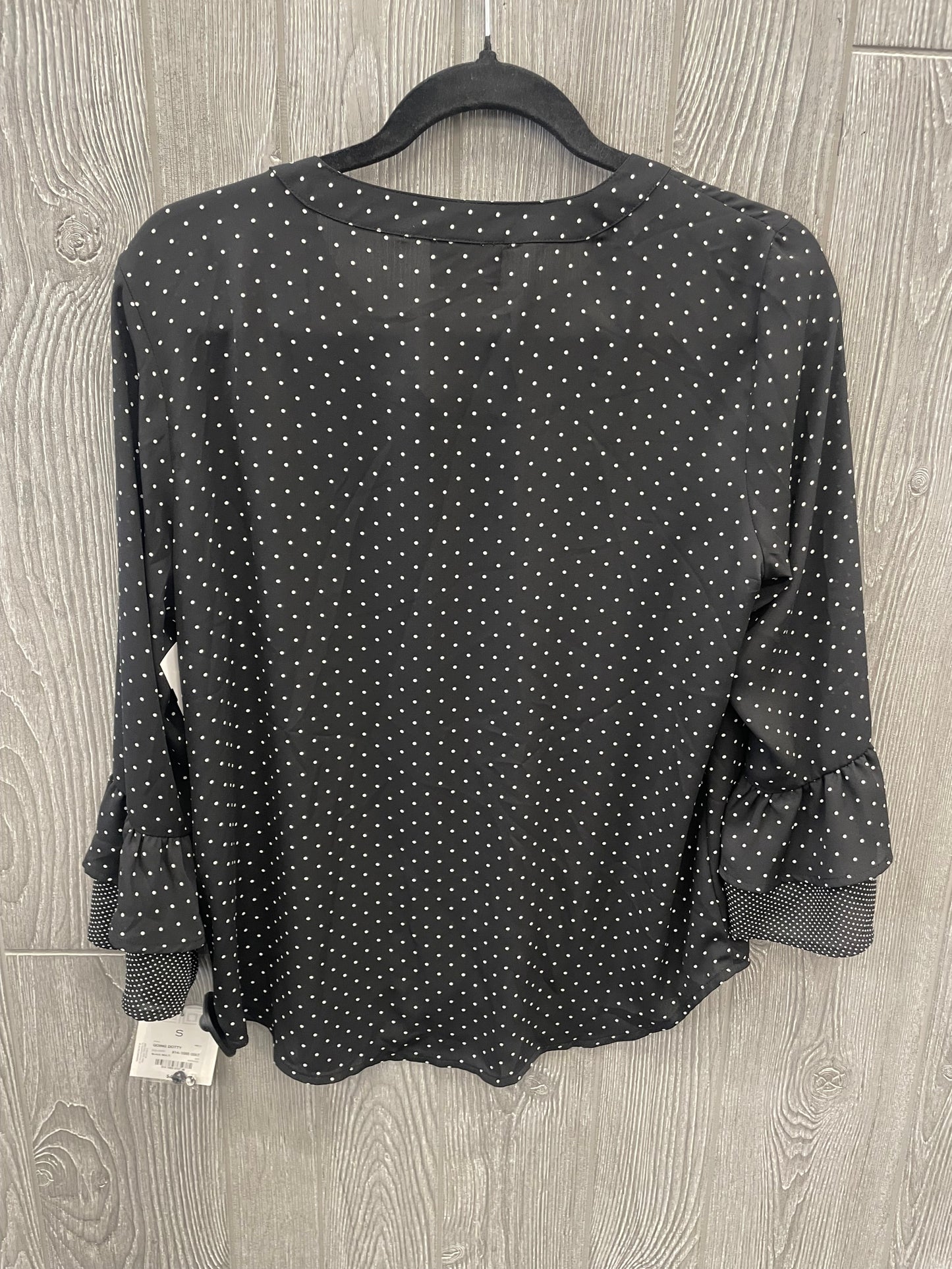 Black Top Long Sleeve Liz Claiborne, Size S