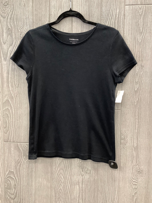 Top Short Sleeve By Croft And Barrow In Black, Size: S