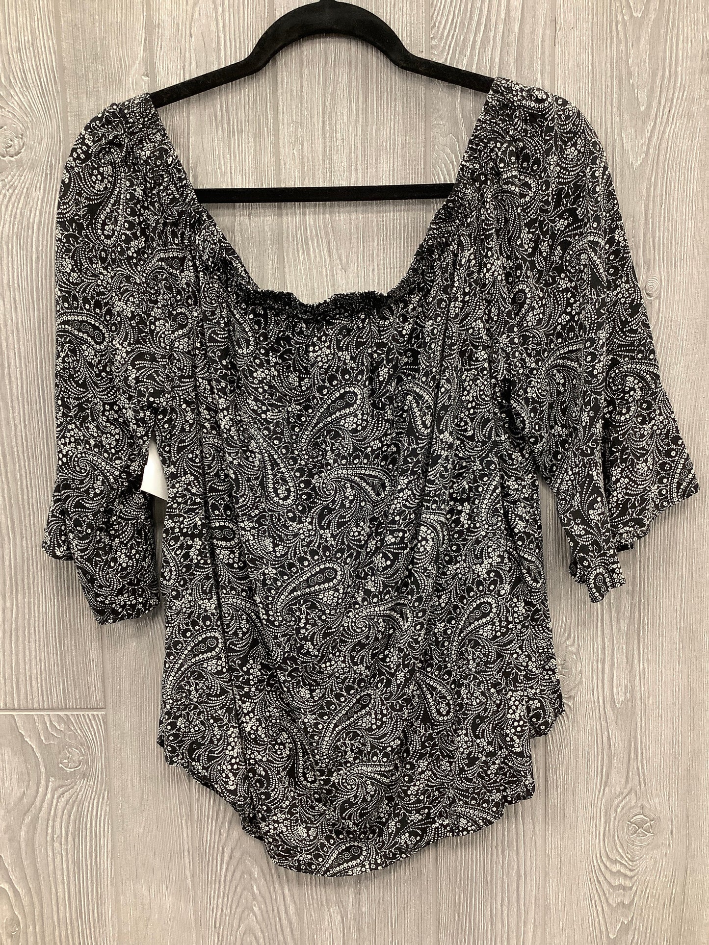 Top 2pc 3/4 Sleeve By Old Navy In Black, Size: Xl