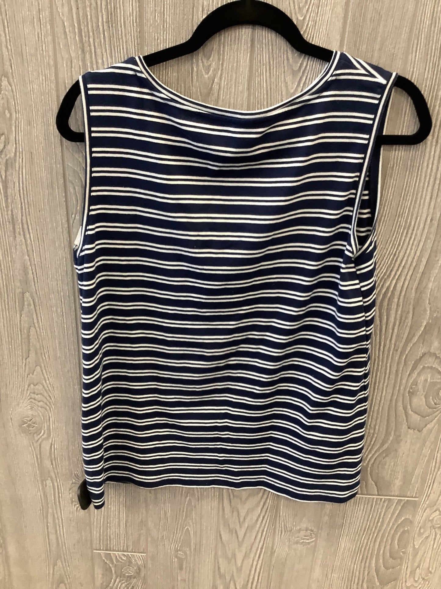 Top Sleeveless By Croft And Barrow In Striped Pattern, Size: Xl