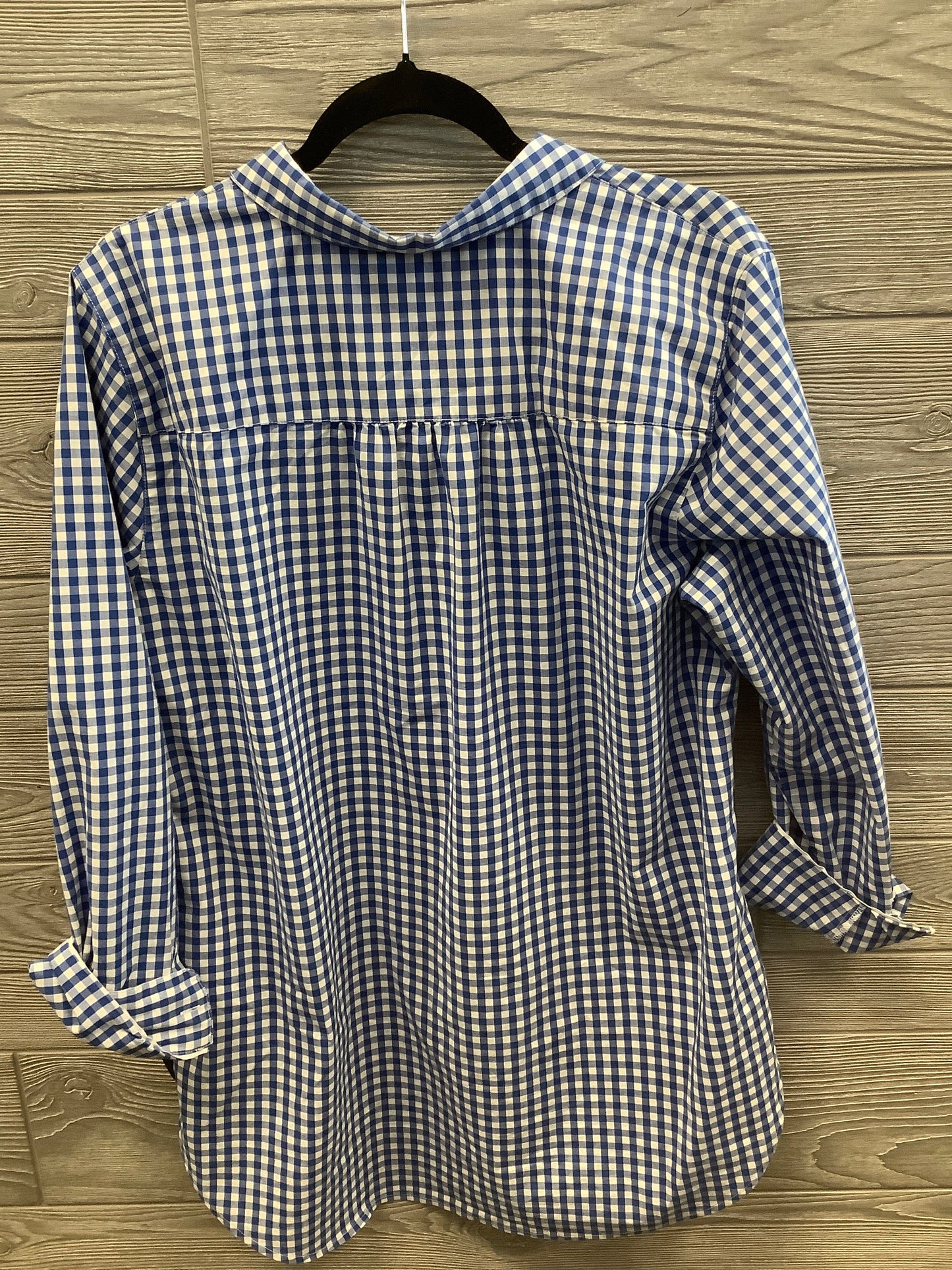 Top Long Sleeve By Croft And Barrow In Plaid Pattern, Size: L