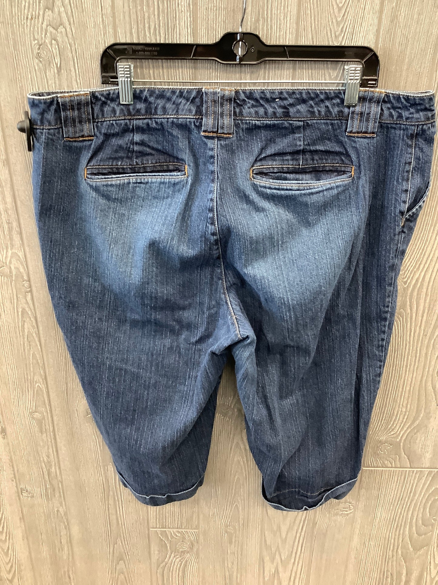 Capris By Izod In Blue Denim, Size: 20w