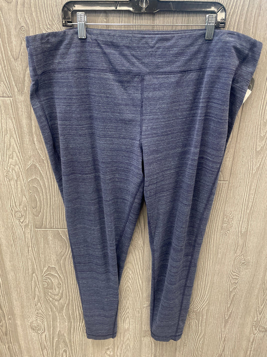 Athletic Capris By Clothes Mentor In Blue, Size: 3x