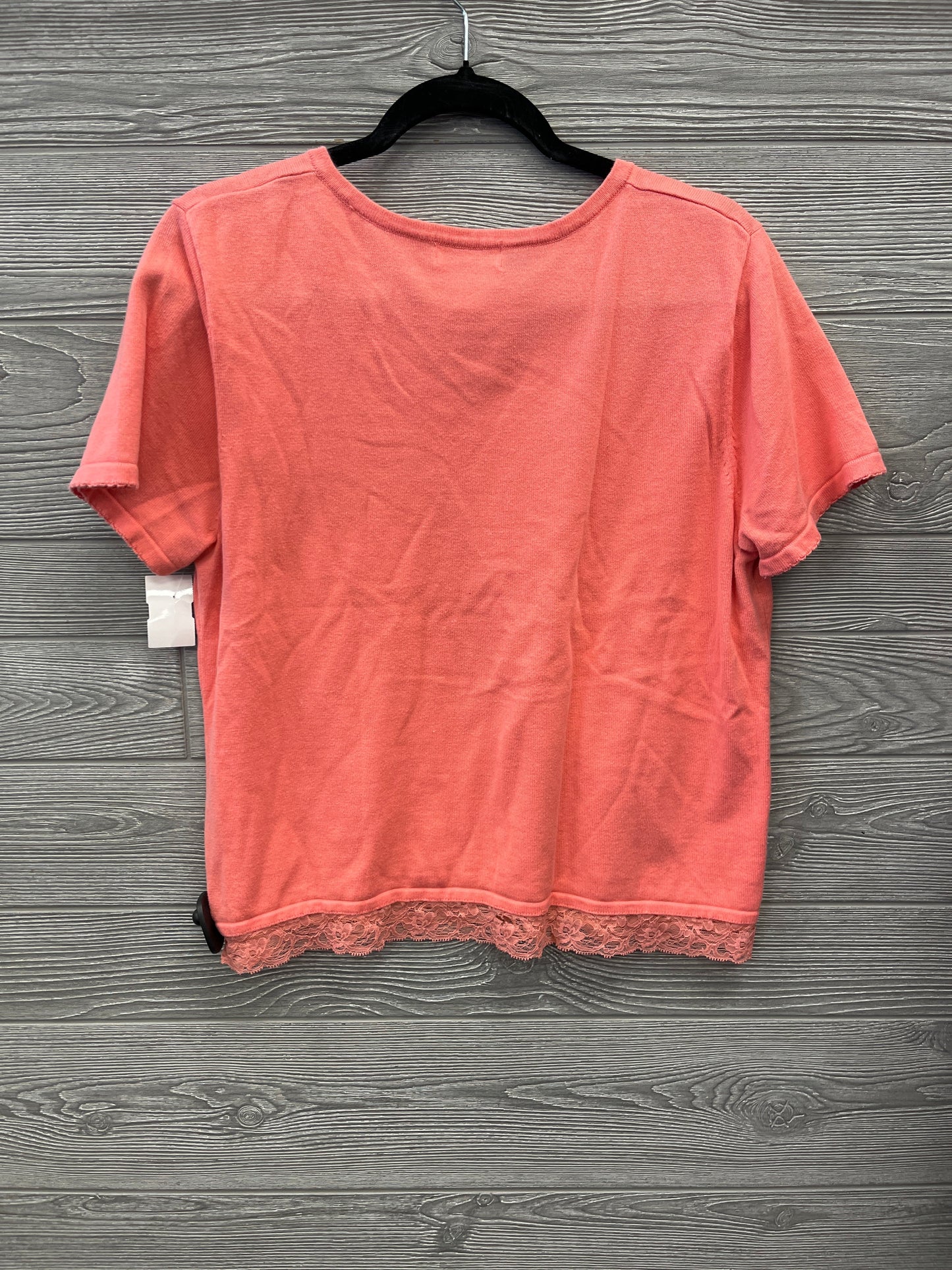 Top Short Sleeve By Christopher And Banks In Coral, Size: Xl