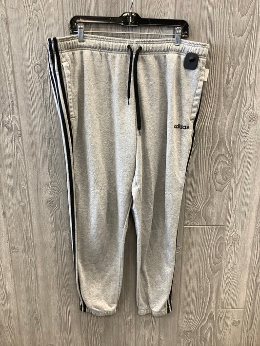 Athletic Pants By Adidas In Grey, Size: 2x