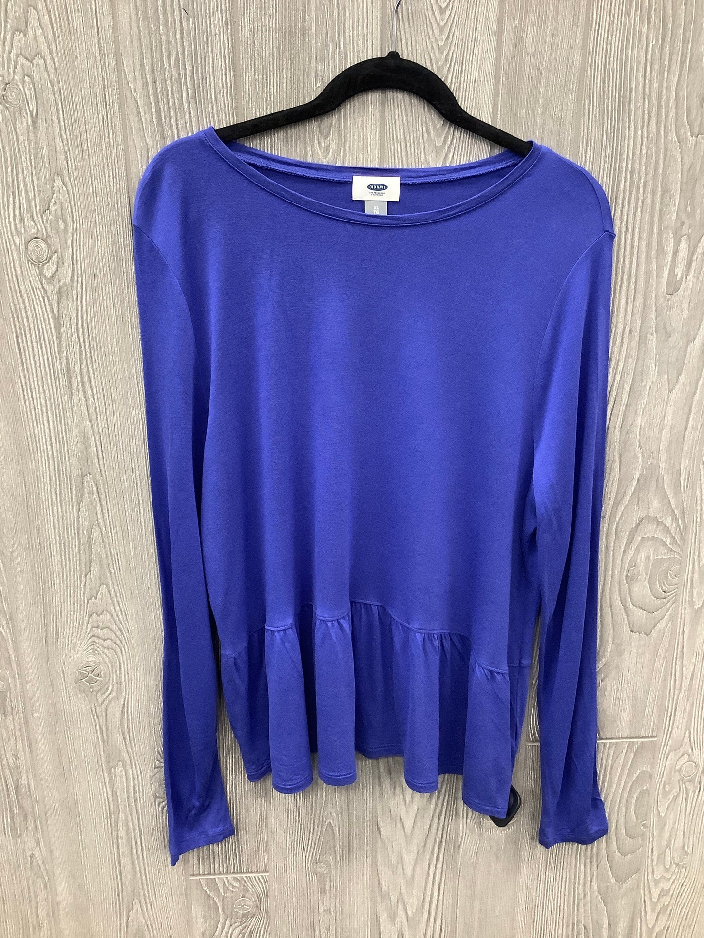 Top Long Sleeve By Old Navy In Blue, Size: Xl