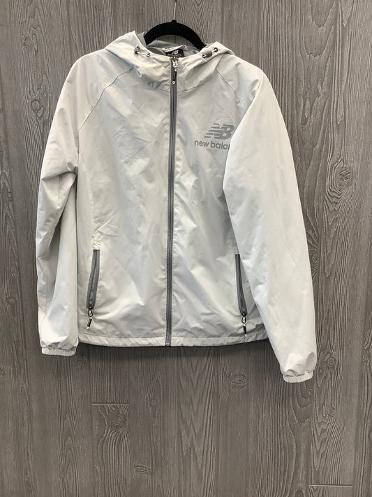 Jacket Windbreaker By New Balance In White, Size: Xl