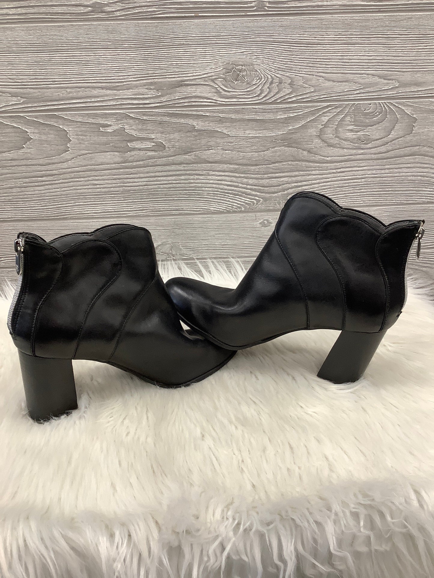 Boots Ankle Heels By Adrienne Vittadini In Black, Size: 9.5