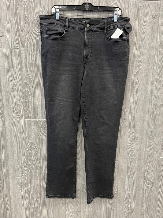 Jeans Straight By Nine West In Black, Size: 14