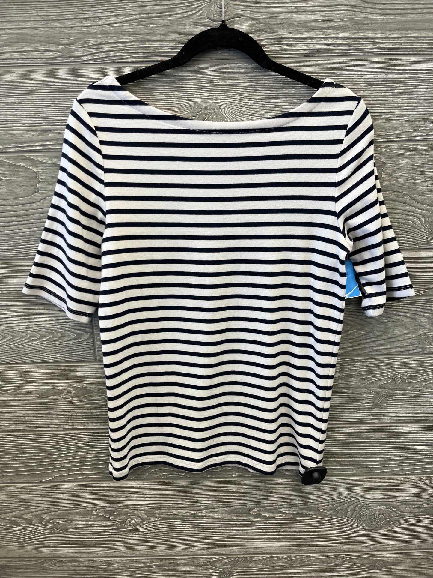 Top Short Sleeve By Gap In Striped Pattern, Size: L