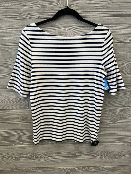 Top Short Sleeve By Gap In Striped Pattern, Size: L