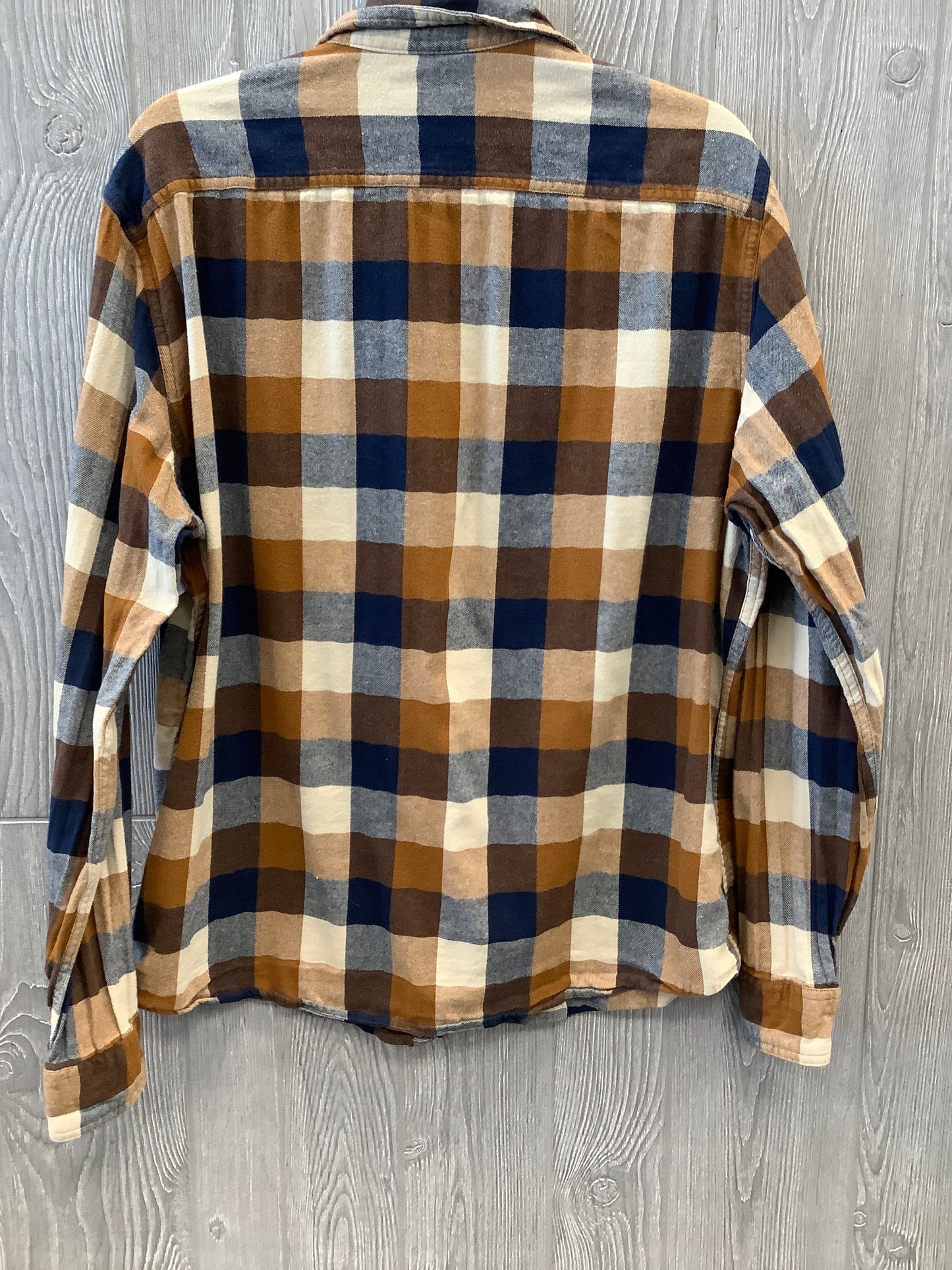 Top Long Sleeve By Sonoma In Plaid Pattern, Size: Xl