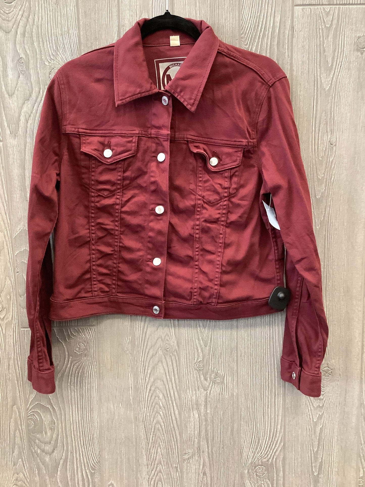 Jacket Denim By Michael By Michael Kors In Red, Size: L