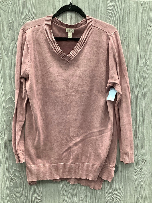 Top Long Sleeve By Logo In Pink, Size: L