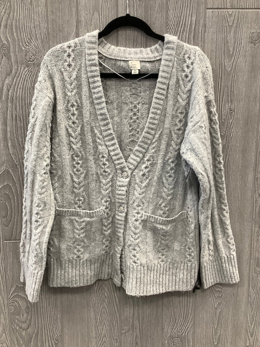 Sweater Cardigan By A New Day In Grey, Size: Xs