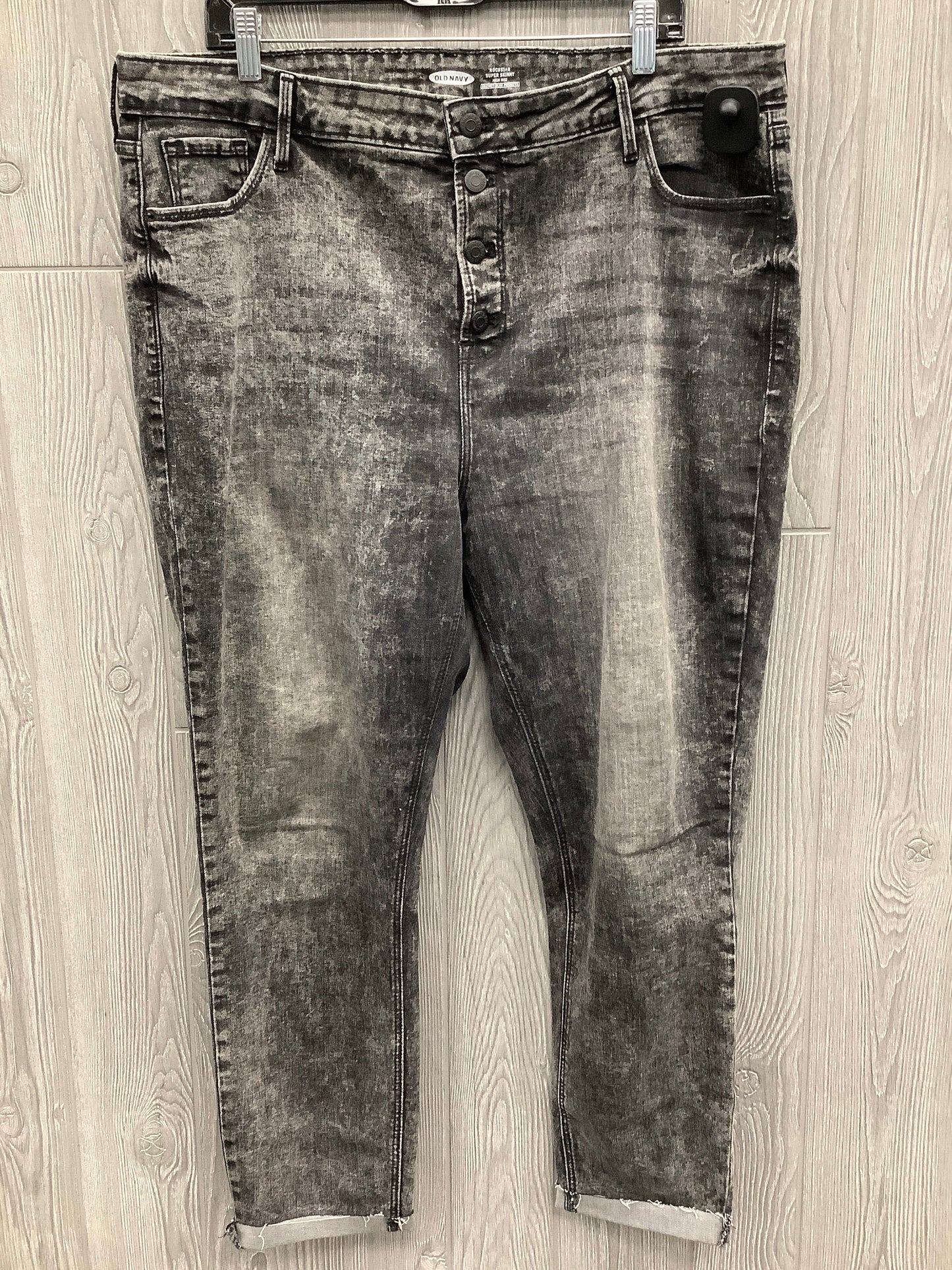 Jeans Skinny By Old Navy In Black, Size: 18