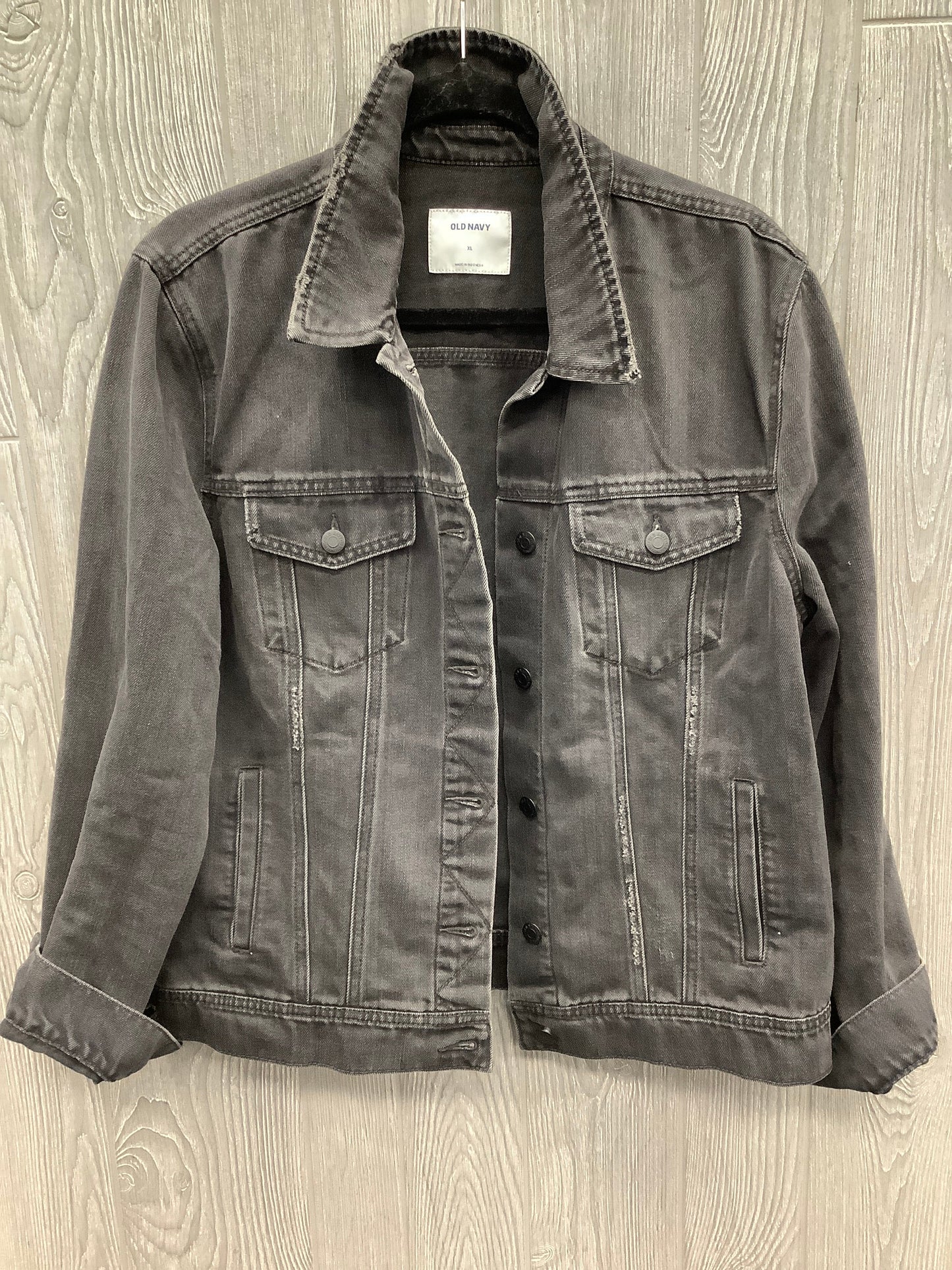 Jacket Denim By Old Navy In Black, Size: Xl