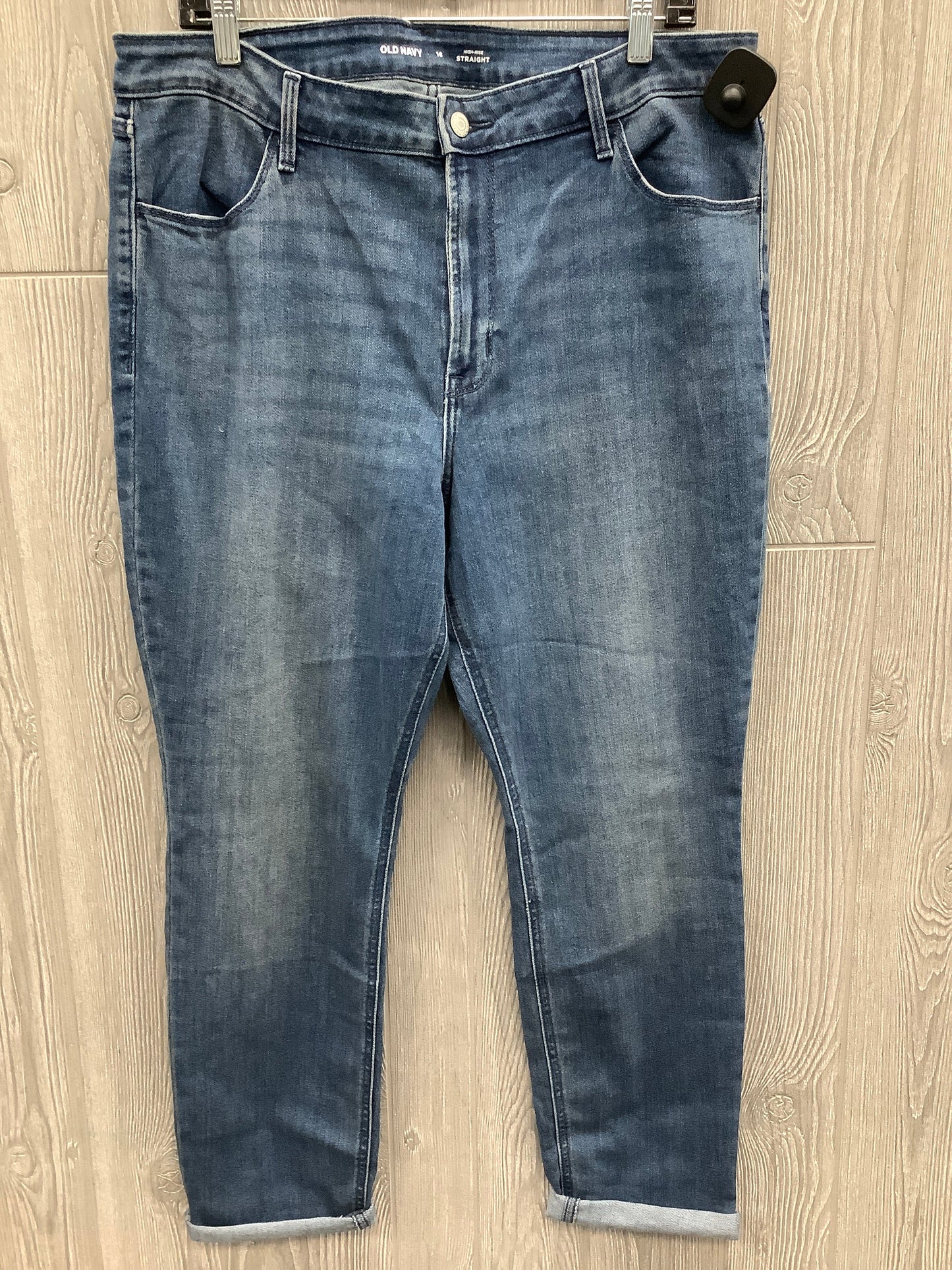 Jeans Straight By Old Navy In Blue, Size: 16