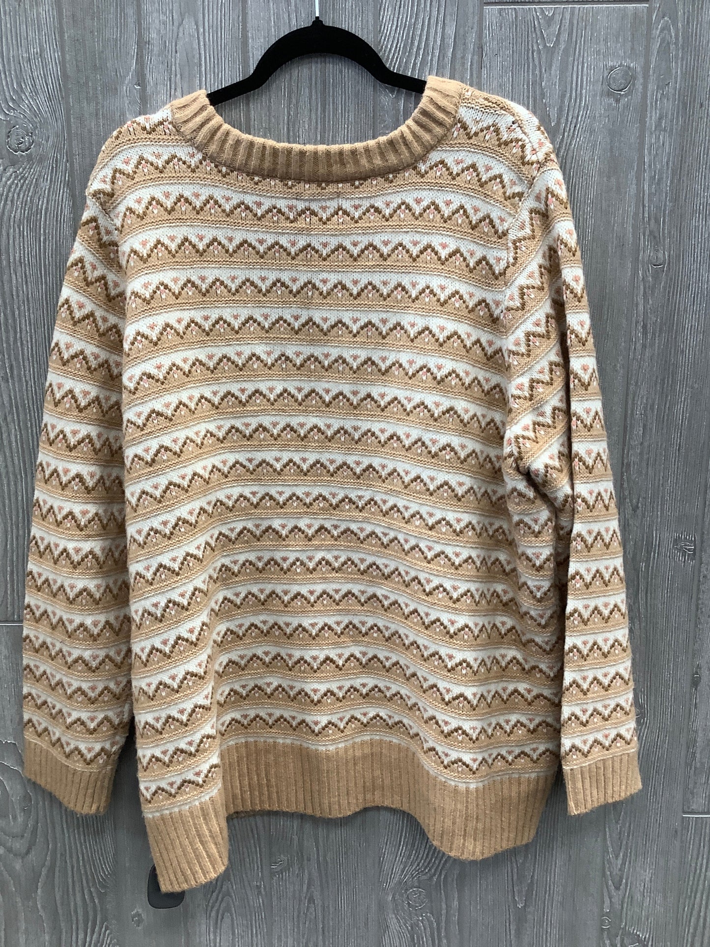 Sweater By Croft And Barrow In Brown, Size: 2x