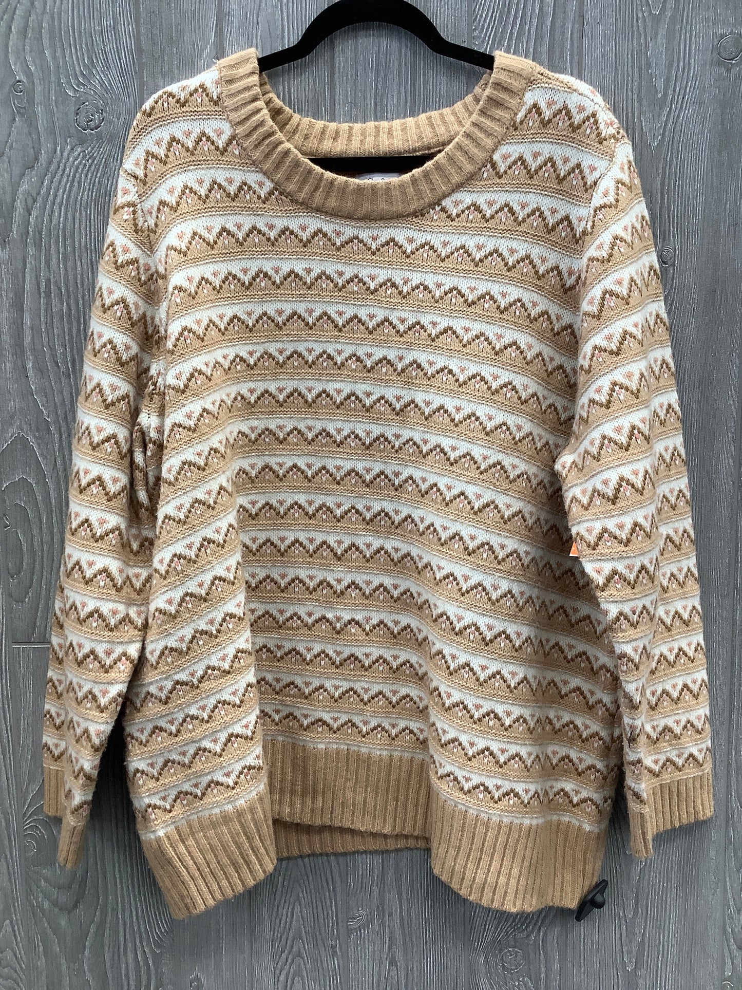 Sweater By Croft And Barrow In Brown, Size: 2x