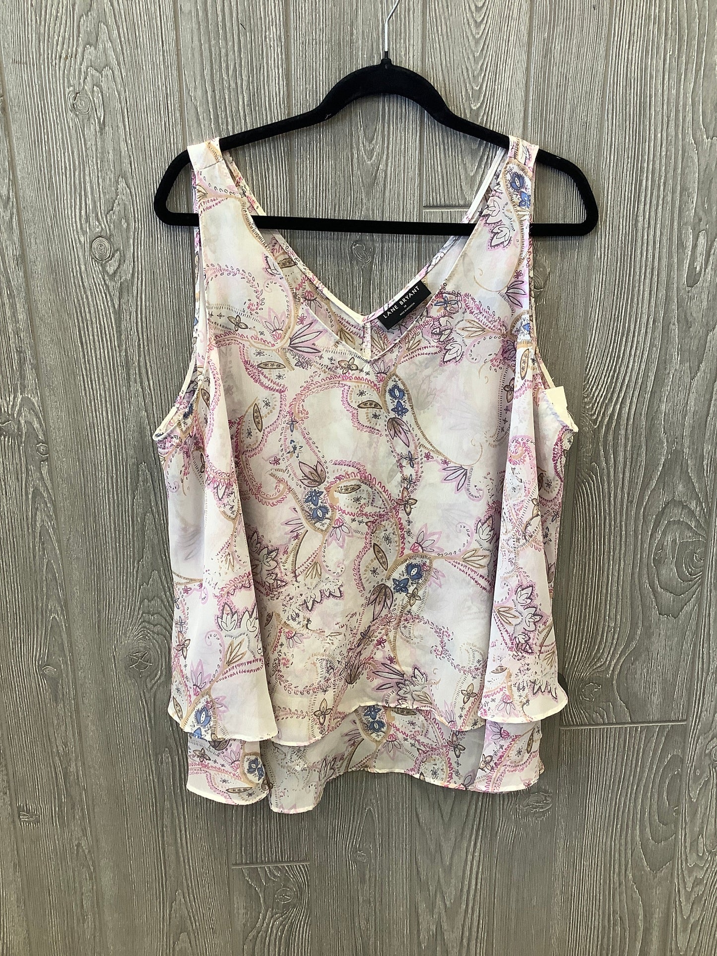 Top Sleeveless By Lane Bryant In Pink, Size: 1x