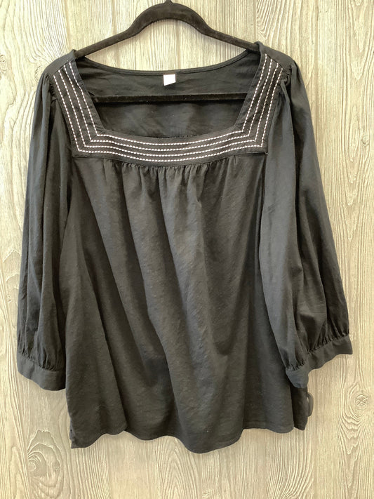 Tunic Long Sleeve By Old Navy In Black, Size: Xxl