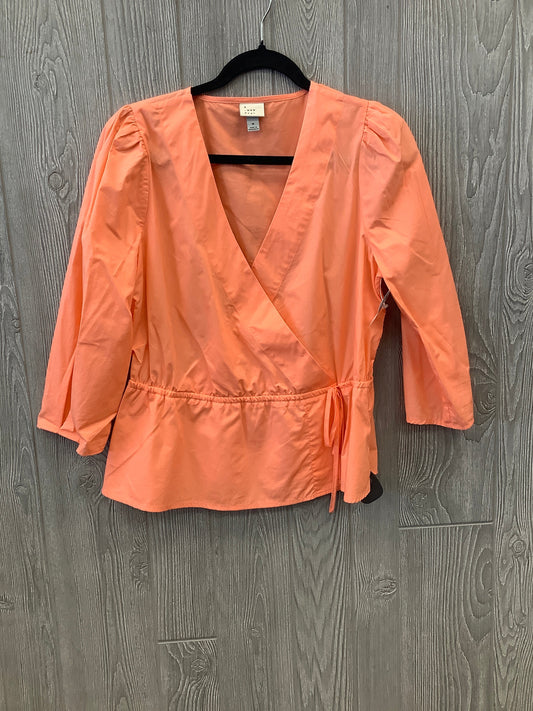 Top Long Sleeve By A New Day In Orange, Size: M