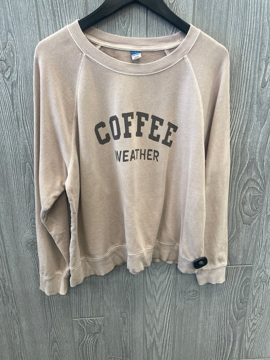 Top Long Sleeve By Old Navy In Brown, Size: L