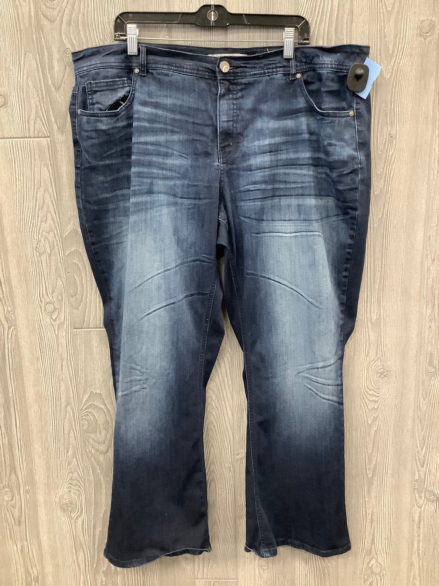 Jeans Boot Cut By Cato In Blue Denim, Size: 22