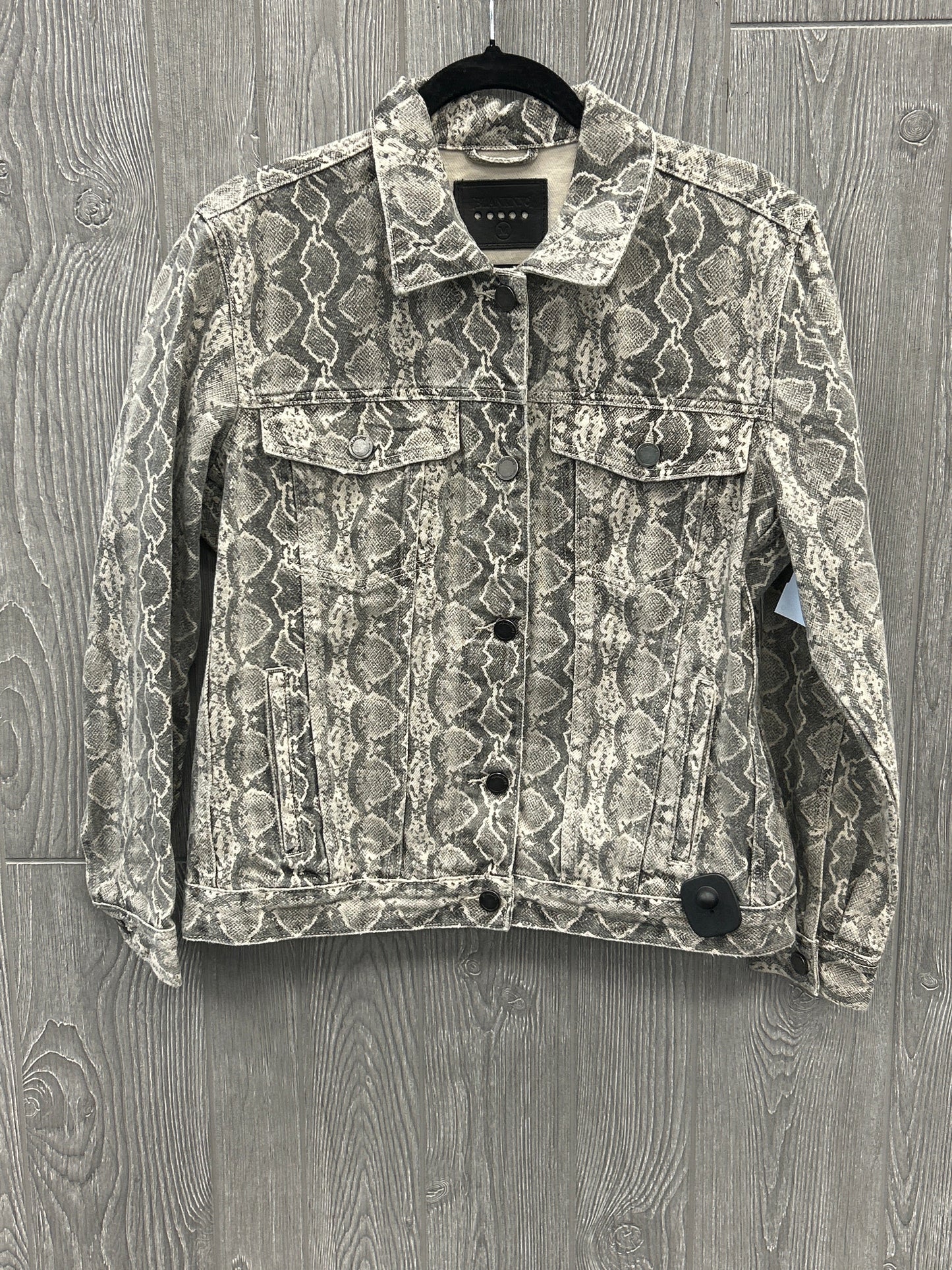 Jacket Denim By Blanknyc In Snakeskin Print, Size: M