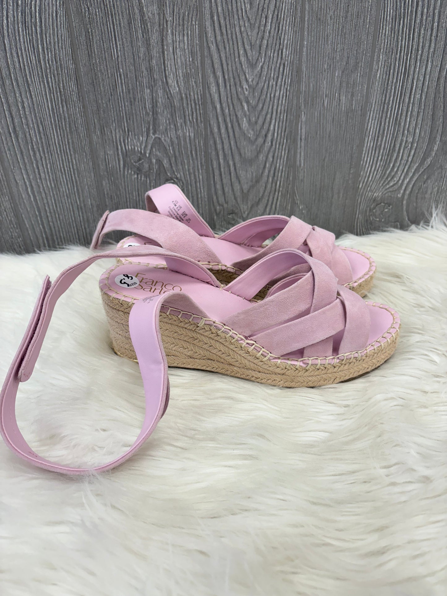 Sandals Heels Wedge By Franco Sarto In Pink, Size: 8.5