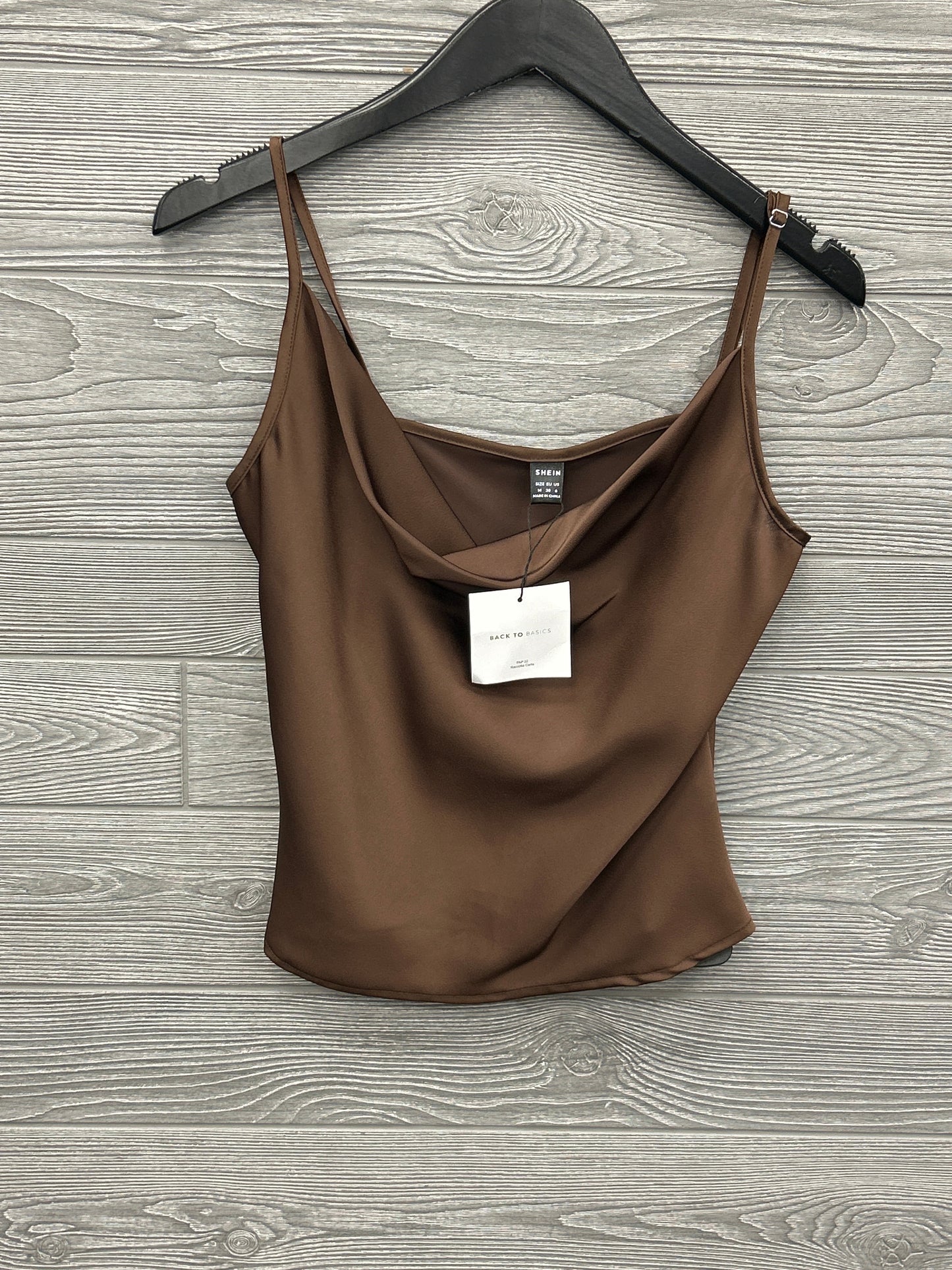 Top Cami By Shein In Brown, Size: M