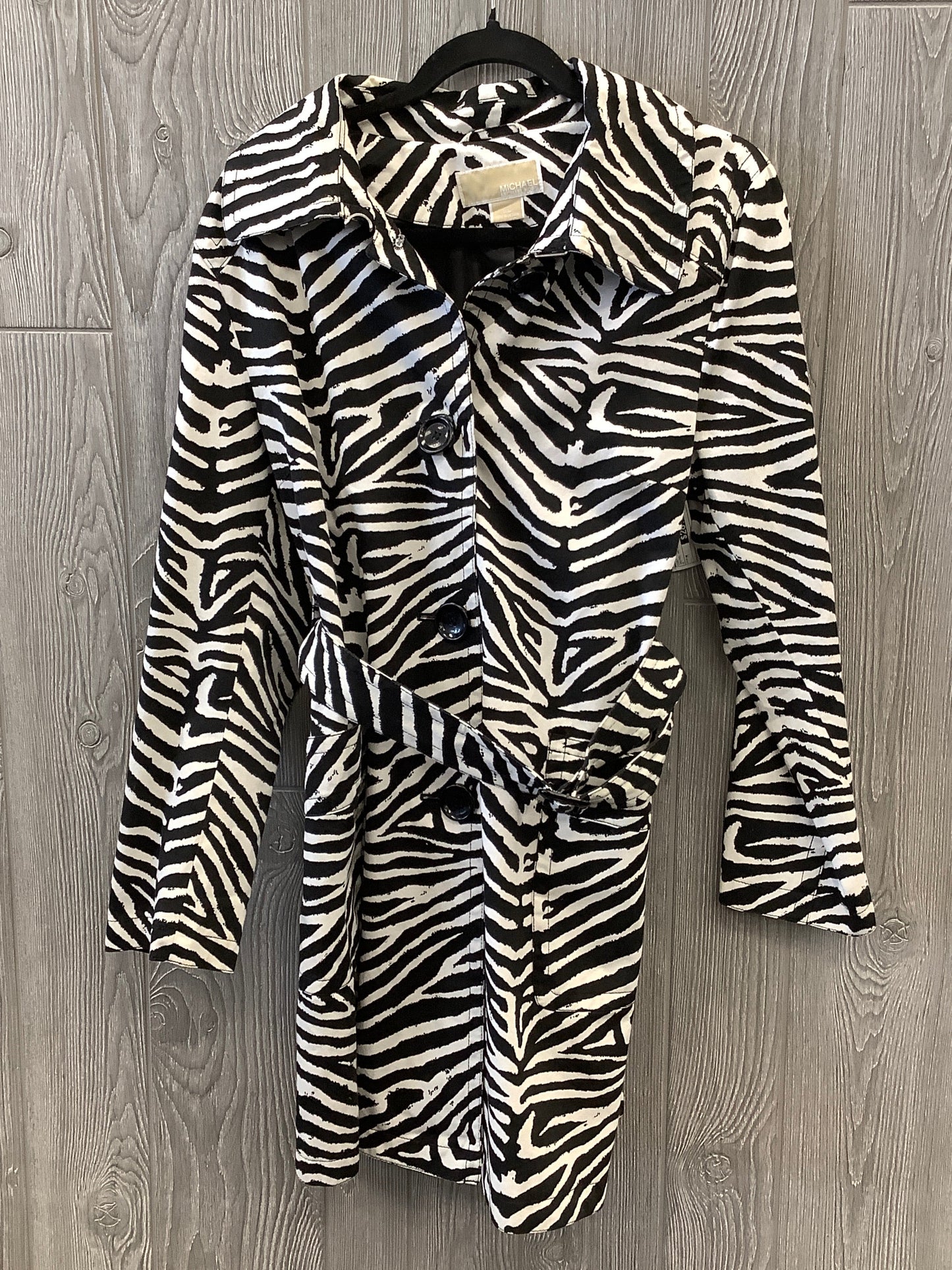 Coat Trench Coat By Michael By Michael Kors In Animal Print, Size: M