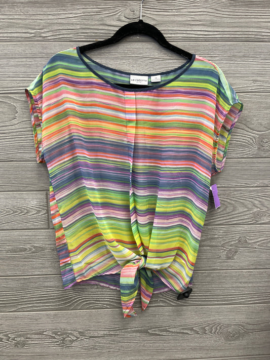 Top Short Sleeve By Liz Claiborne In Multi-colored, Size: M