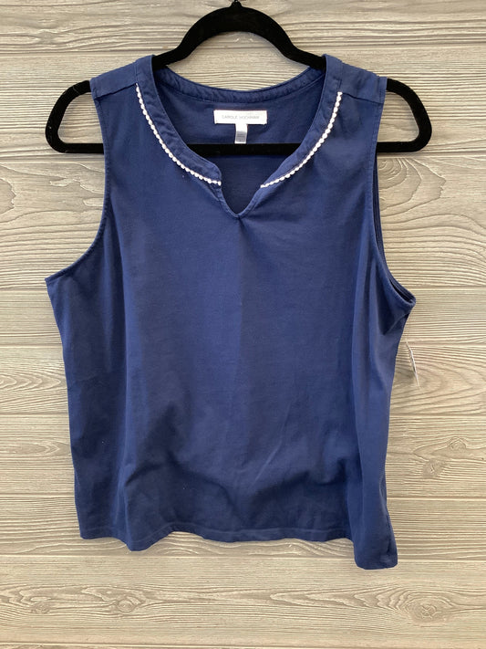 Top Sleeveless By Carole Hochman In Blue, Size: L