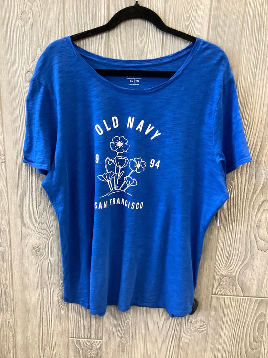 Blue Top Short Sleeve Old Navy, Size Xl
