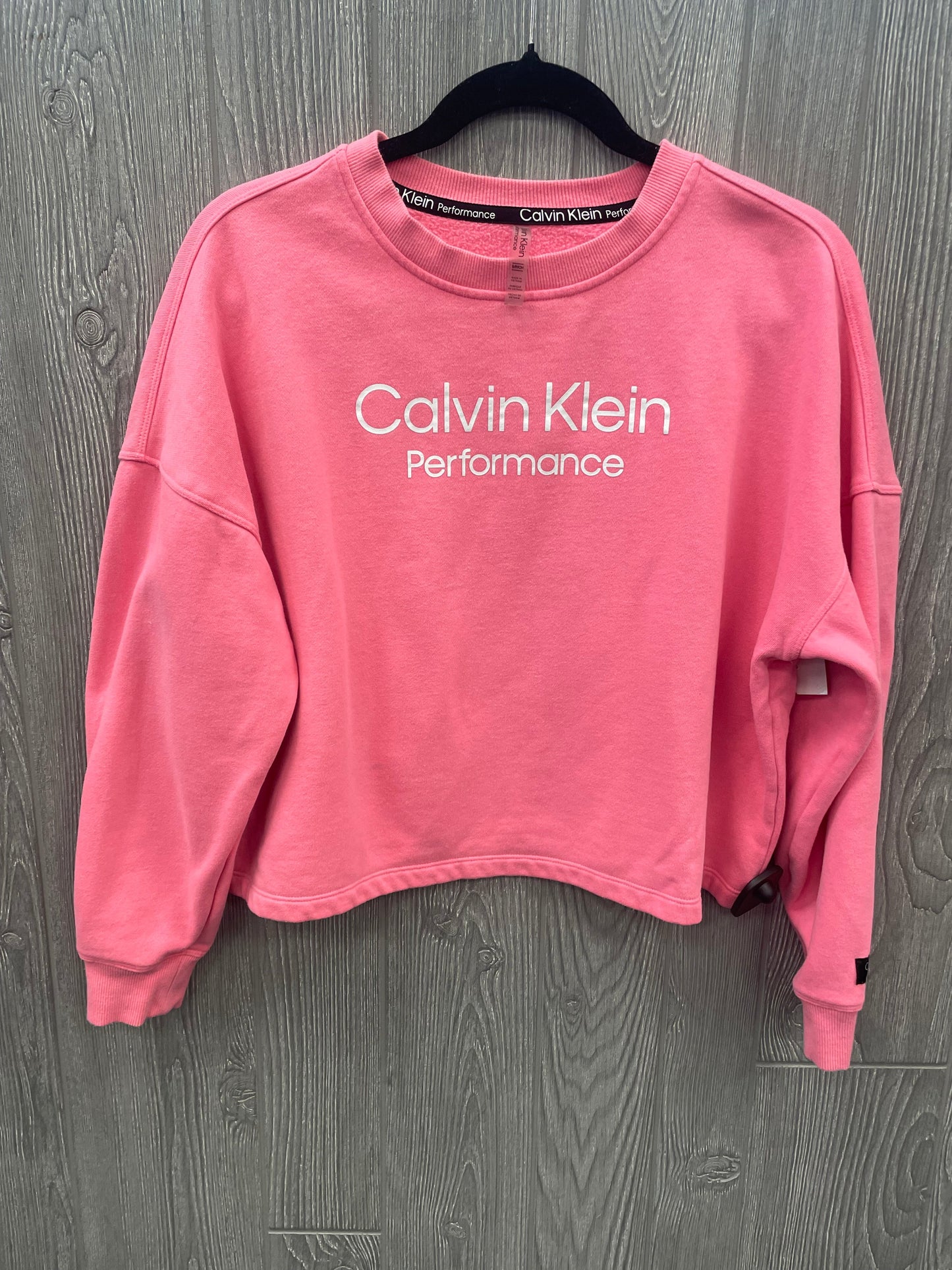 Pink Athletic Sweatshirt Crewneck Calvin Klein Performance, Size S