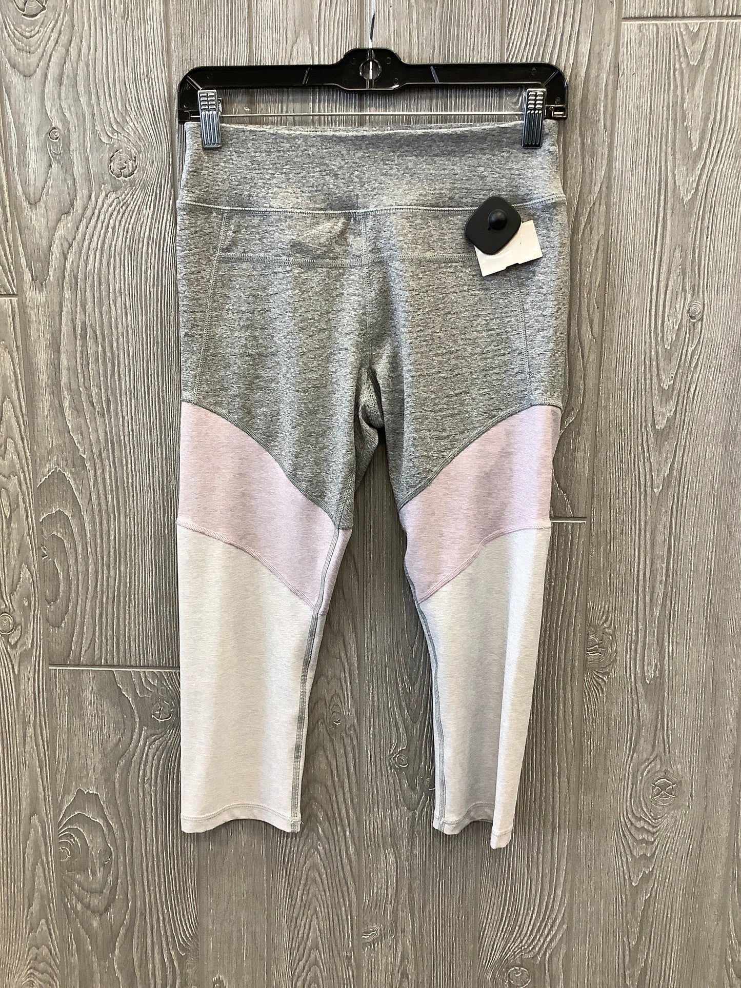 Athletic Capris By Calvin Klein Performance In Grey & Purple, Size: S