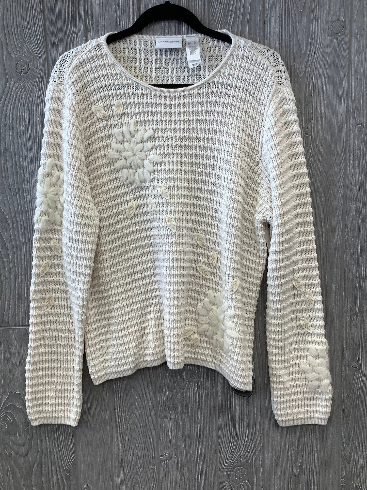 Cream Sweater Liz Claiborne, Size Xl