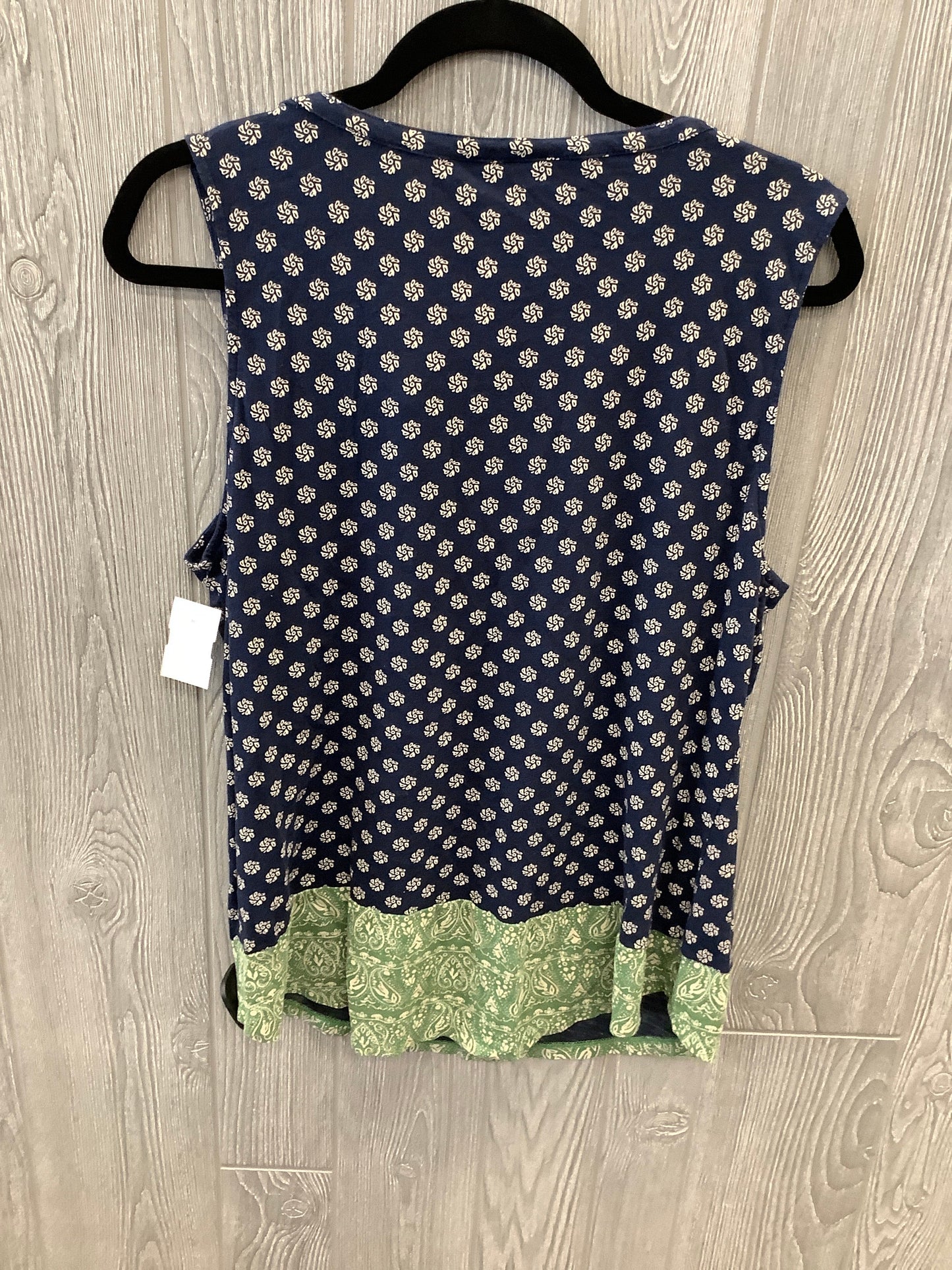 Top Sleeveless By Lucky Brand In Blue & Green, Size: Xl